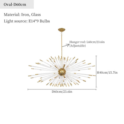 DecorBites™ Dandelion Golden Ball Chandelier - Nordic Postmodern Bedroom Dining Room Decor