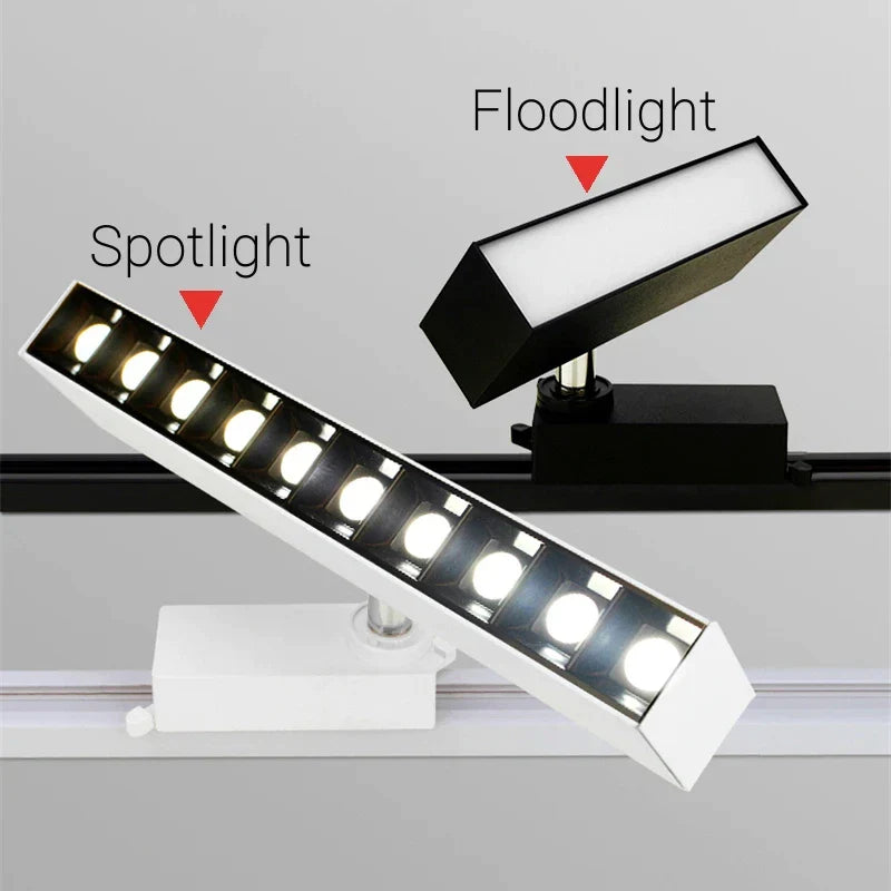DecorBites™ 30W LED Linear Grille Track Spotlights for Living Room and Store Track Lighting