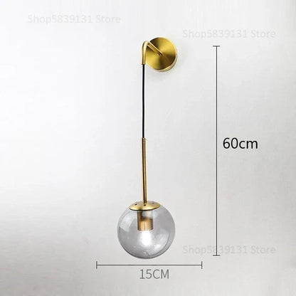 DecorBites™ Glass Ball Wall Lamp - Nordic Retro LED Lighting Fixture