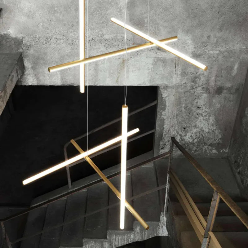 DecorBites™ LED Linear Ceiling Chandelier Italian Designer Luxury Dining Room Chandelier