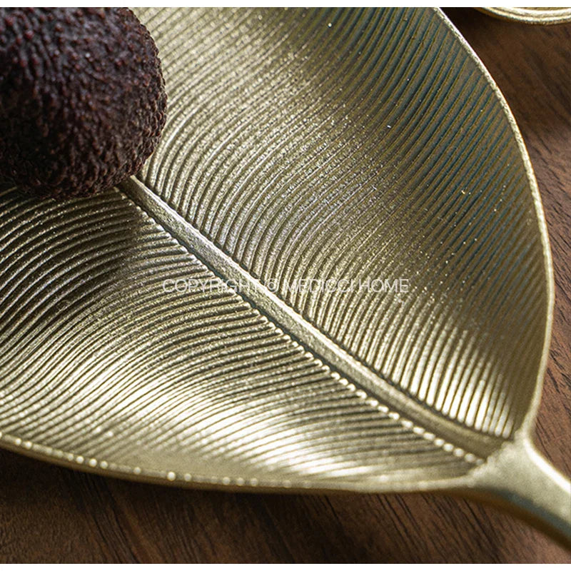 Gold Leaf Wooden Tray