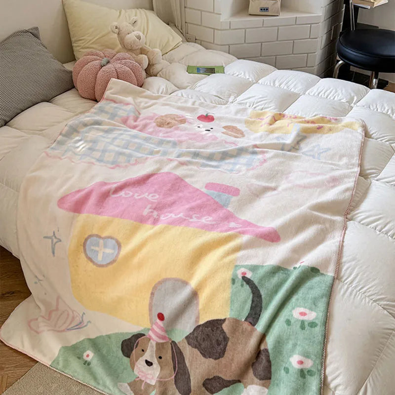 Velvet Cartoon Nap Blanket