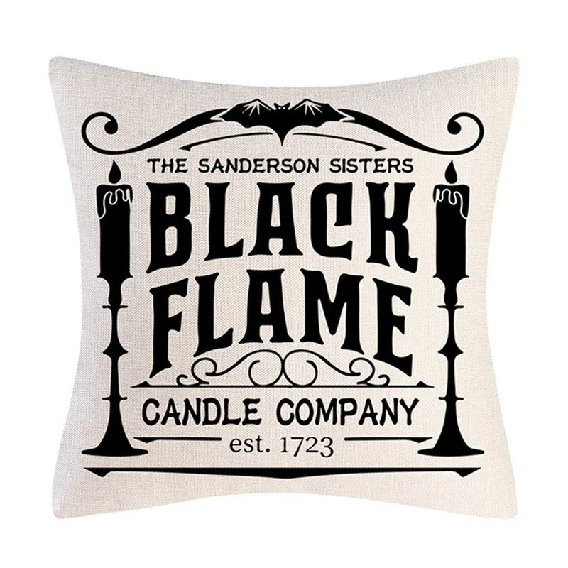 Linen Trick Treat Cushion Cover