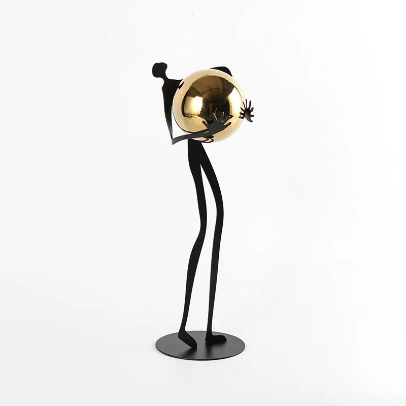 Gold Figure Metal Sculpture