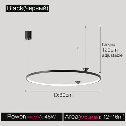 DecorBites™ Italian Style Annular Pendant Lamp for Living Room, Dining Room, Bedroom