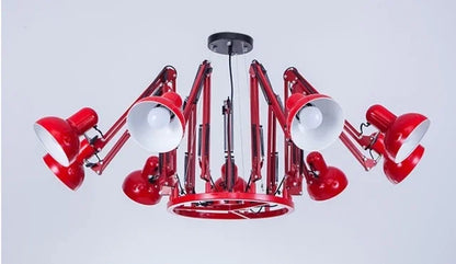 DecorBites™ Industrial LED Pendant Light Spider Iron Chandelier Flex Fixtures