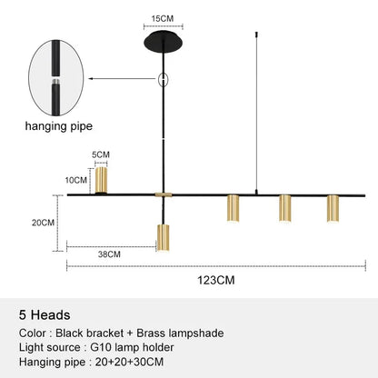 DecorBites™ Black Chandelier Pendant Lights for Dining Table, Kitchen, Living Room