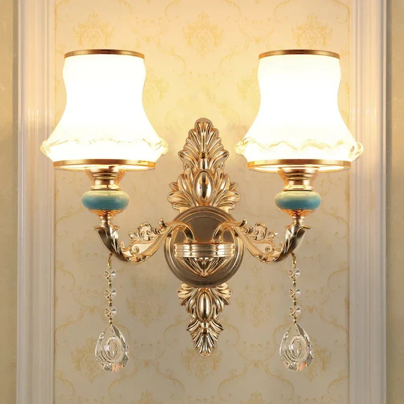 DecorBites™ Crystal Wall Sconce Bedroom Lamp Indoor Modern Lighting Europen Style