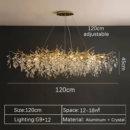 DecorBites™ Crystal Pendant Chandelier LED Lighting for Luxury Modern Interior Decoration