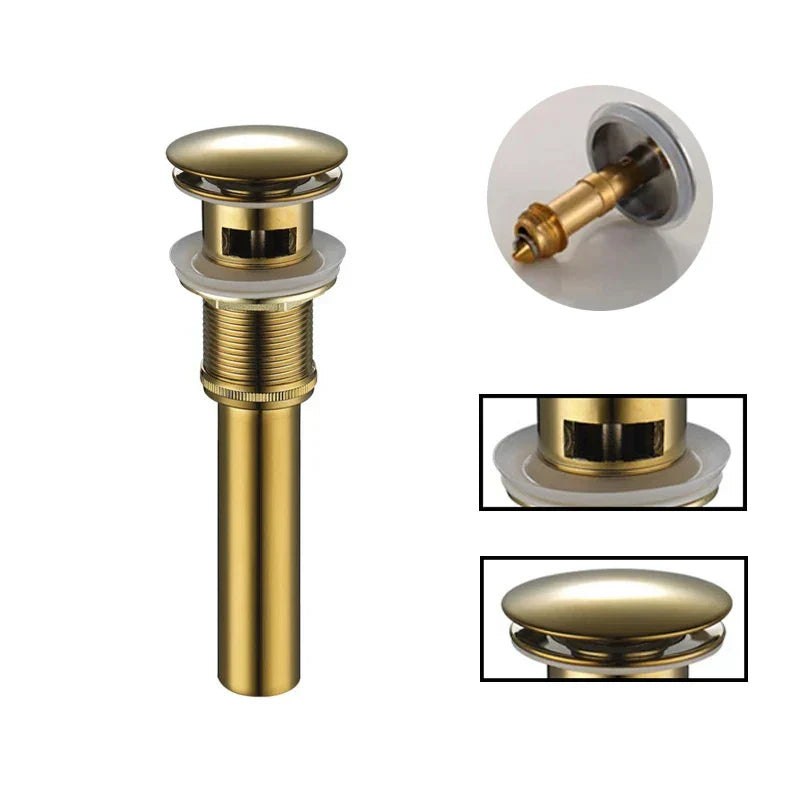 Gold Round Pop-up Drain