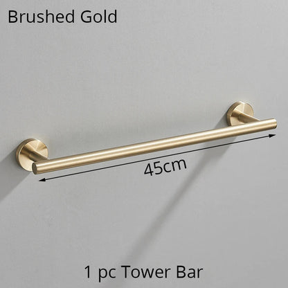 DecorBites™ Bathroom Hardware Set Shelf Paper Holder Hook Towel Rack Ring Bath Accessories