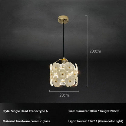 DecorBites™ French Light Luxury Bedroom Chandelier Cream Style Romantic Garden Decor