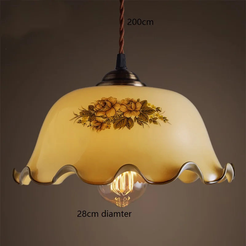 Green Vintage Pendant Light Japanese-America Style