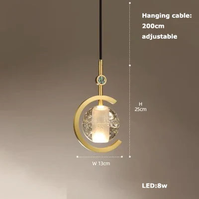DecorBites™ Crystal LED Ceiling Chandelier - Dimmable Art Deco Pendant Light