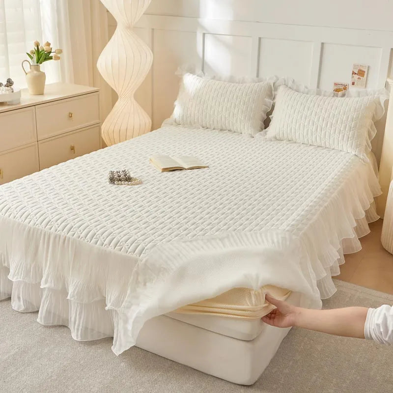 Cooling Ruffles Bed Skirt Set