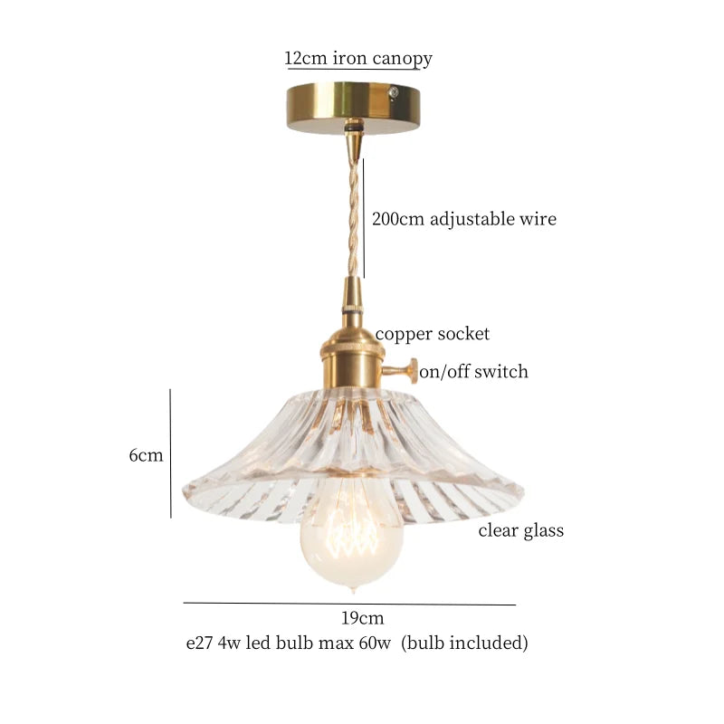 DecorBites™ Green Glass LED Pendant Light Fixture - Modern Nordic Hanging Lamp