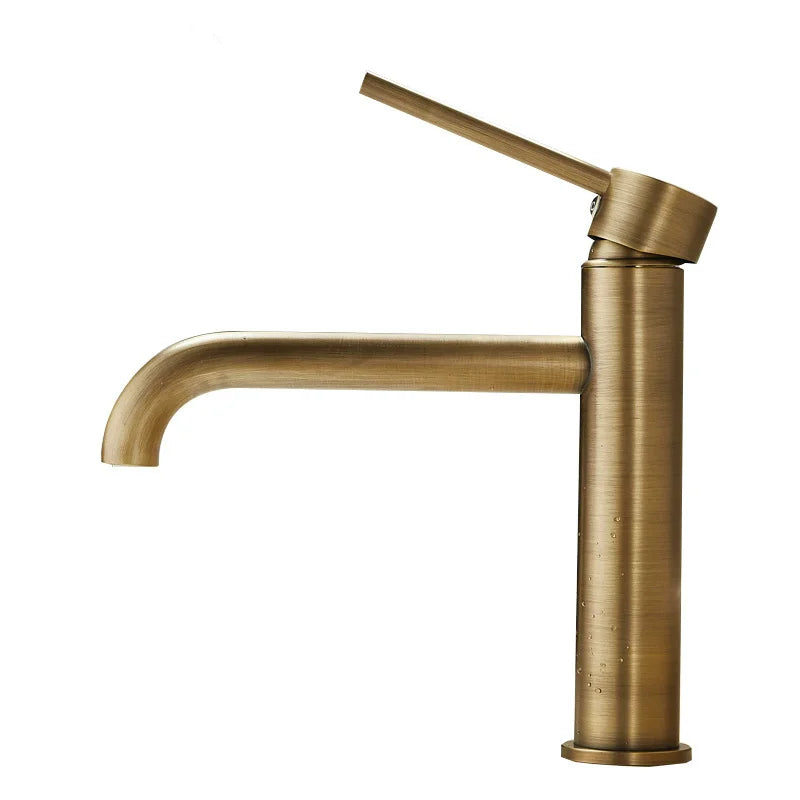 Tuqiu Antique Bathroom Faucet Brass Basin Faucet Sink Faucet Cold & Hot Water Mixer Sink Tap  Deck Mounted  Lavotory Faucet Tap