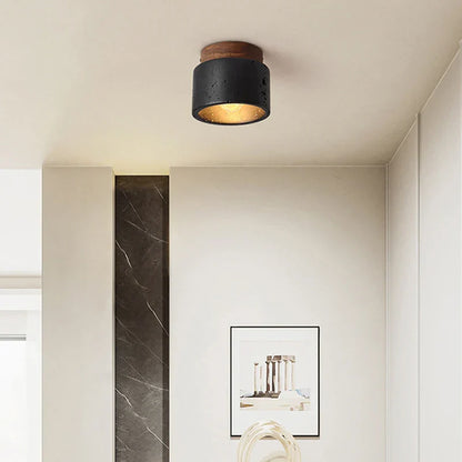 DecorBites™ Black Travertine Ceiling Light: Entrance Hallway Balcony Bedroom Living Room Hotel Decor