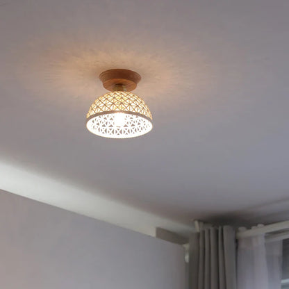 DecorBites™ Copper Wood LED Ceiling Lamp Ceramic Modern Ceiling Lights for Home Decor