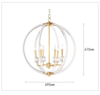DecorBites™ Country Industrial Ball Chandelier for Home Decor, Bedroom, Living & Dining Room
