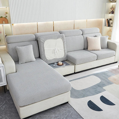 DecorBites™ Jacquard Velvet Sofa Cover - Polar Fleece Stretch Slipcovers