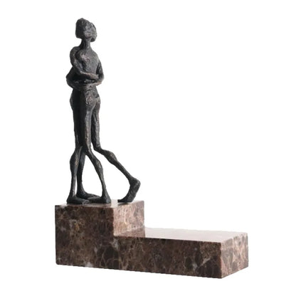 DecorBites™ Gymnast Metal Handicraft Figure Home Decor Figurine Table Sculpture Accessory