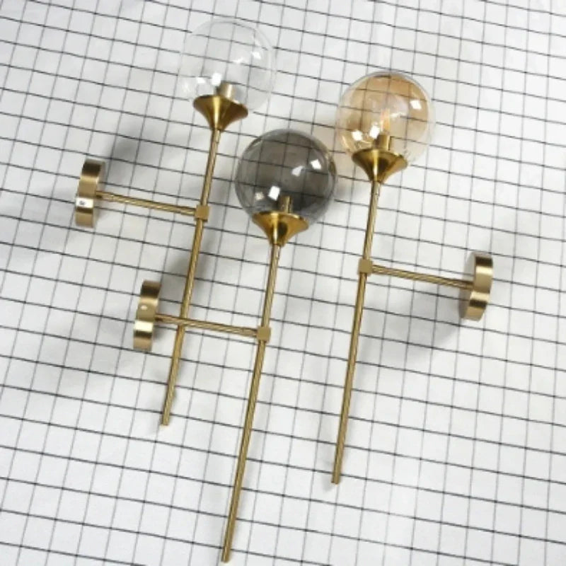 Gold Glass Kitchen Lamp