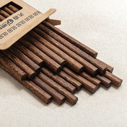 DecorBites™ Healthy Wood Chopsticks Set for Sushi, Reusable Household Tableware