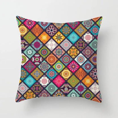 DecorBites™ Geometric Square Pillowcase Ethnic Retro Sofa Pillow Cover 45x45cm Home Decor