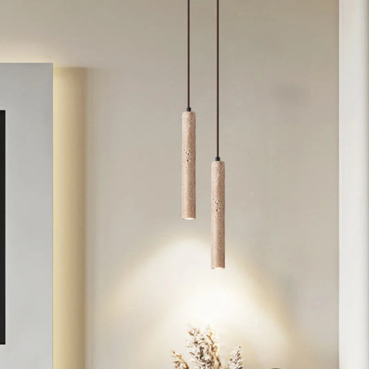 DecorBites™ Yellow Cave Stone Pendant Light