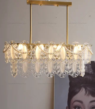 DecorBites™ Cream Wind Crystal Chandelier - Elegant French Design for Luxury Living Spaces