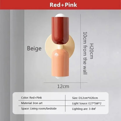 DecorBites™ Cream Double Head LED Wall Lamps for Living Room Bedroom Indoor Decoration