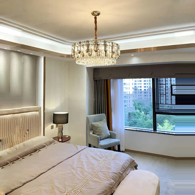 DecorBites™ Crystal Modern Pendant Light: Luxury Indoor Fixture for Home Decor