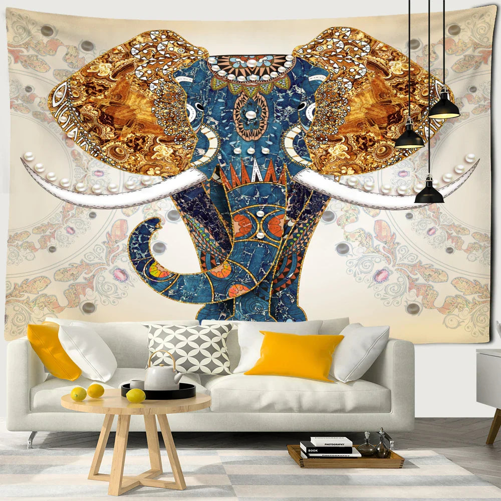 DecorBites™ Elephant Mandala Tapestry Tree of Life Wall Hanging Psychedelic Witchcraft Home Decor