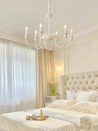 DecorBites™ French Light Luxury Living Room Chandelier American Atmosphere Candle Lamp