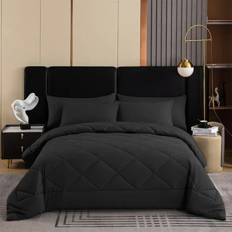 DecorBites™ Cozy Quilt Set: Soft & Breathable Queen/King Size Comforter with Duvet & Pillowcase