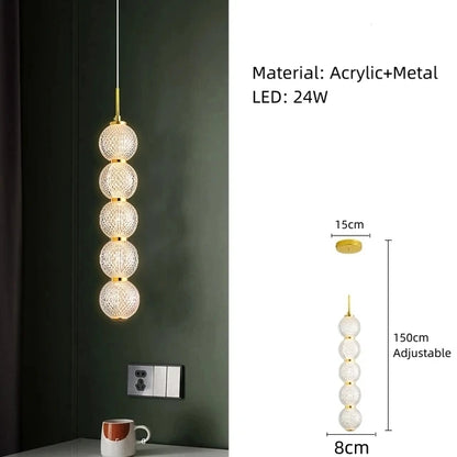 Acrylic Pendant Lights Adjustable Height
