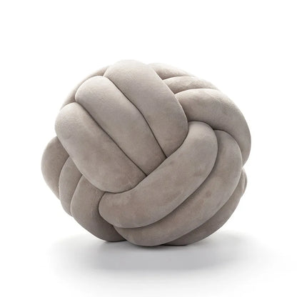 DecorBites™ Knot Ball Short Plush Throw Pillow for Home Décor and Comfort