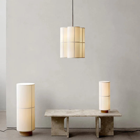 DecorBites™ Hashira Cluster Pendant Light Vintage Cloth Lampshade Hanging Lamp