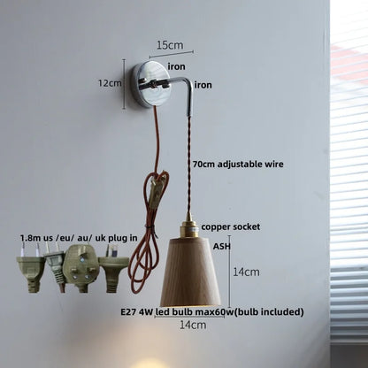 DecorBites™ Japanese Style LED Wall Sconce Pull Chain Stair Light Fixtures