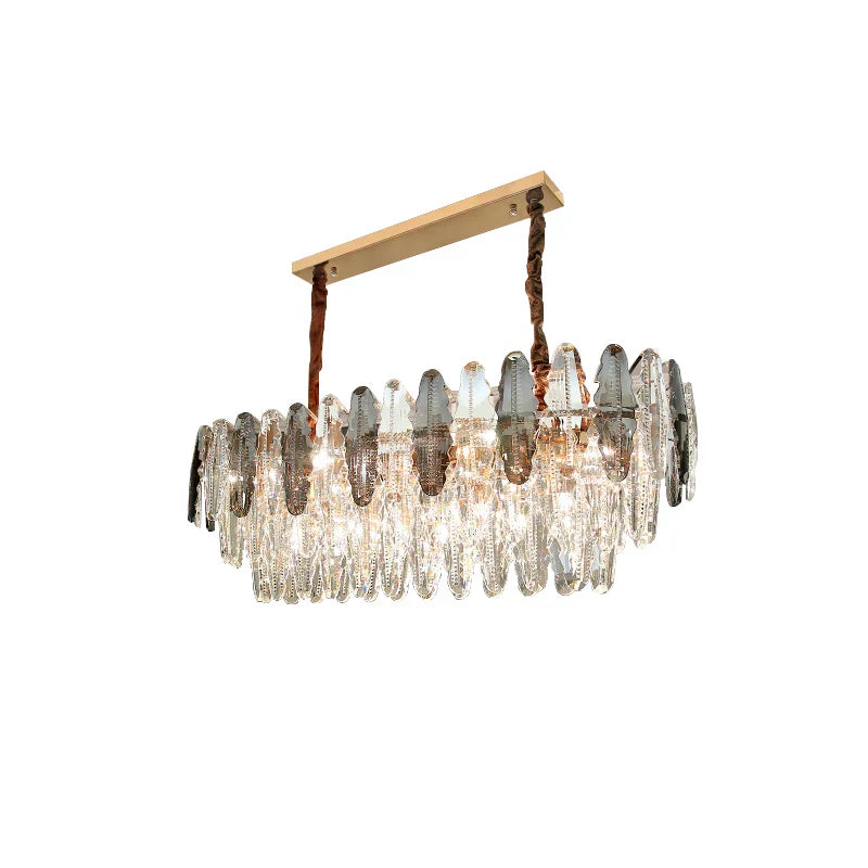 Crystal Leaf Chandelier 150cm Duplex Design