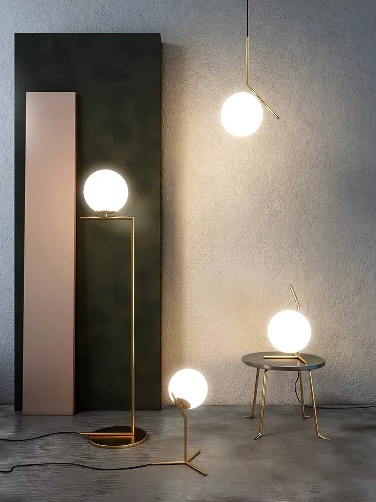 DecorBites™ Glass Ball LED Chandelier Light for Modern Home Decor