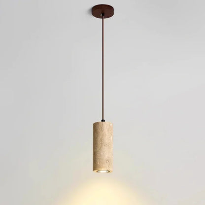Yellow Travertine Retro Marble Pendant Light