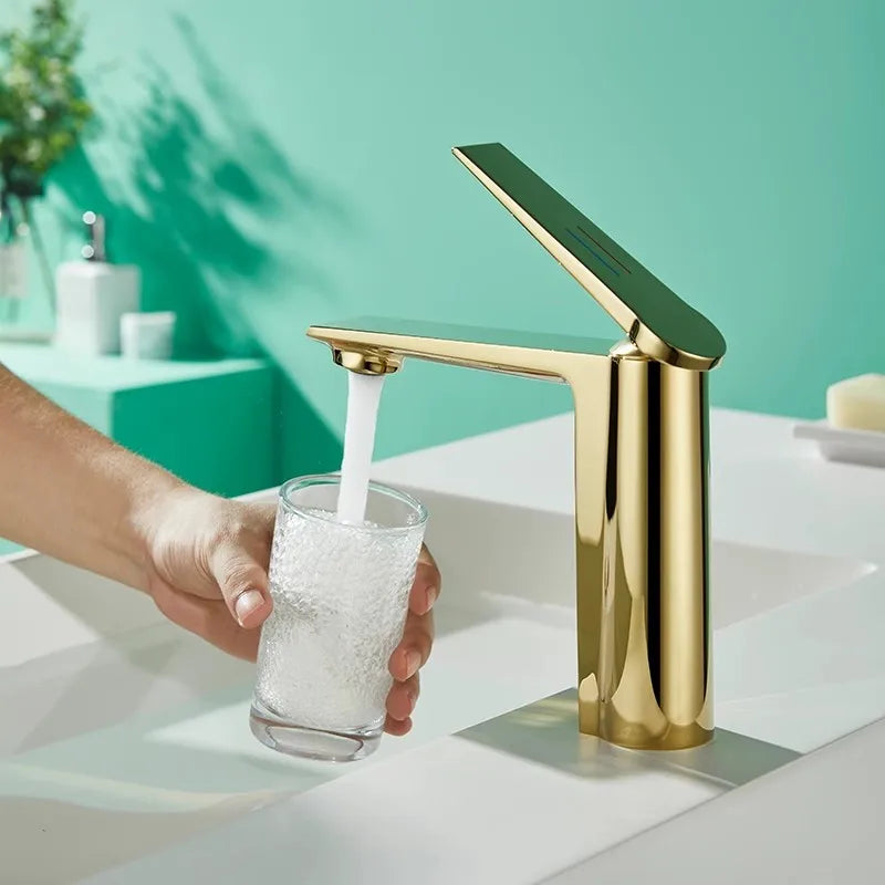 Gold Gray Bathroom Faucet