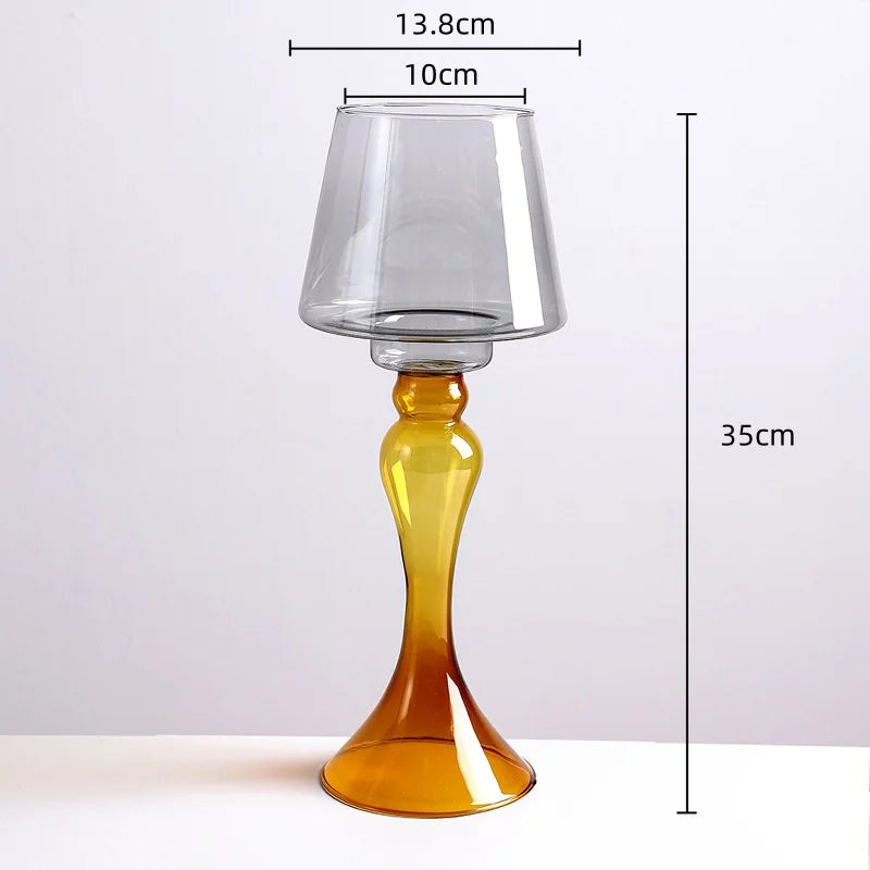 DecorBites™ Geometric Glass Vase Candle Holder Flowerpot Terrarium Home Decor Accessories