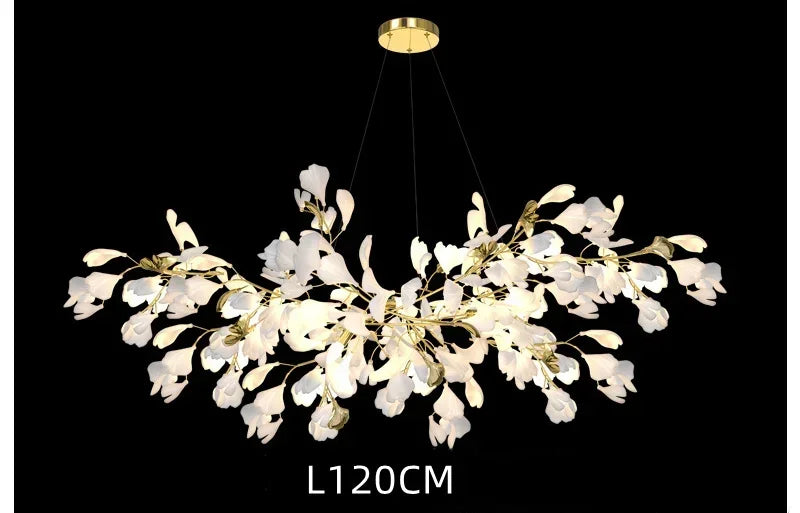 DecorBites™ Ginkgo Chandelier Villa Duplex Pendant Light for Living Room & Hotel Lobby