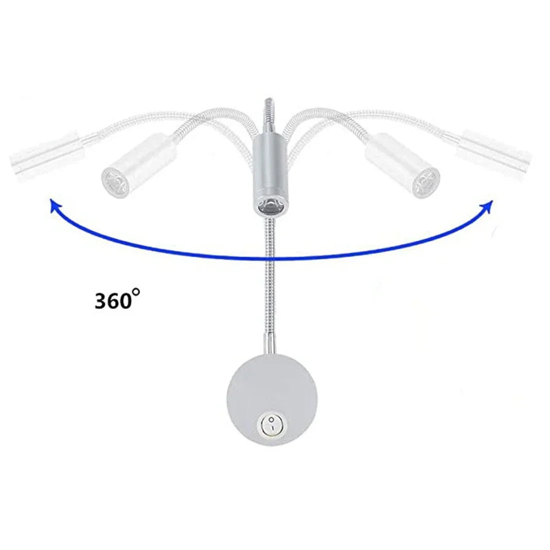 DecorBites™ LED Bedside Wall Sconces 3W Reading Lamp Night Light Fixture