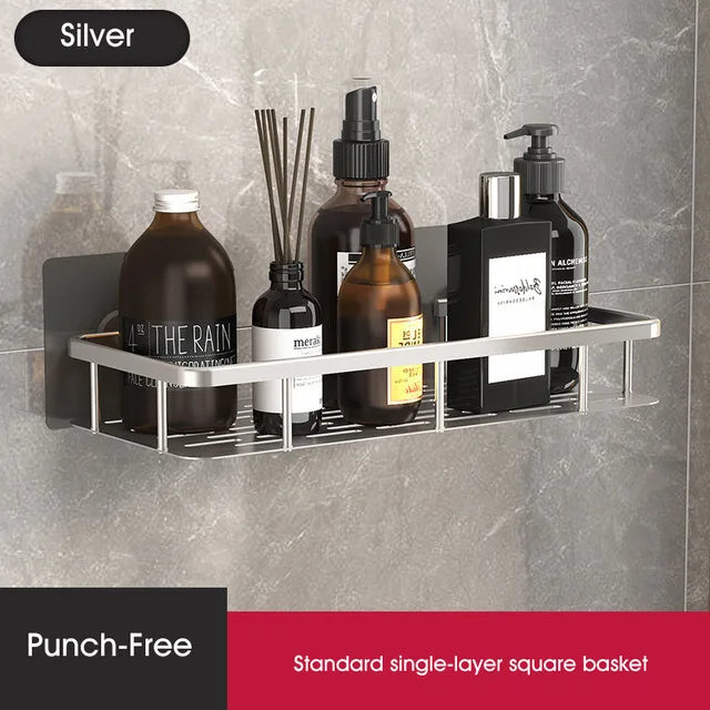 DecorBites™ Corner Shower Shelf Bathroom Storage Holder Shampoo Organizer & Accessories