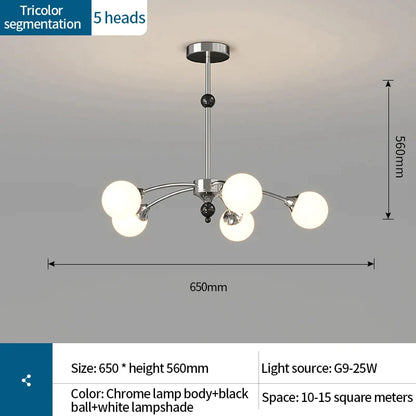DecorBites™ Cream Wind Chandelier: Luxury Postmodern Hall Lamp for Living Room, Bedroom, and Restaurant