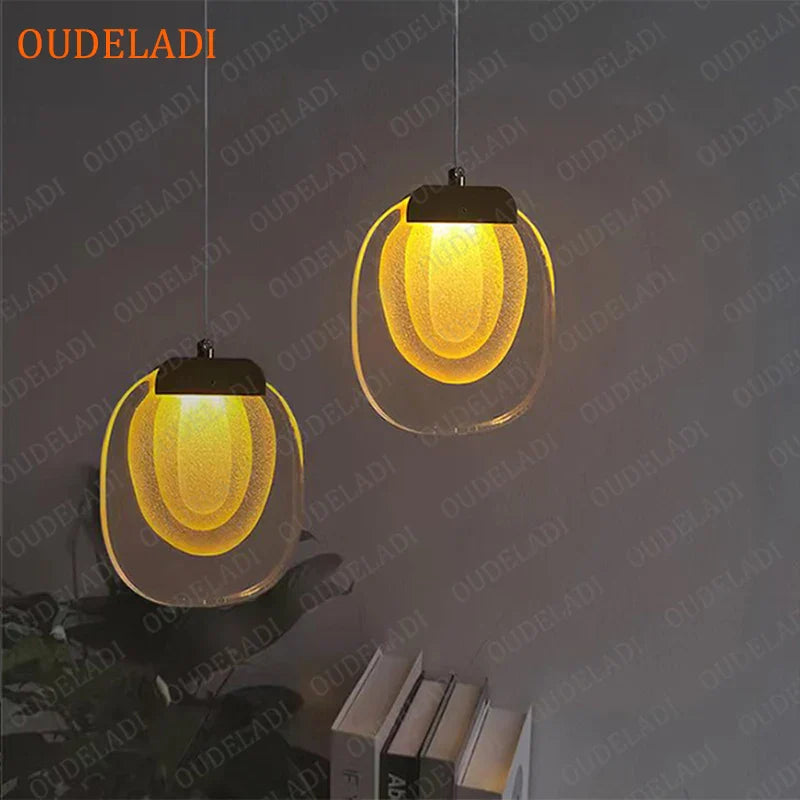 DecorBites™ Crystal LED Pendant: Elegant Lighting for Dining, Bar, Kitchen, Bedroom